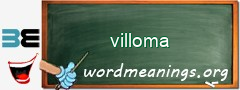 WordMeaning blackboard for villoma